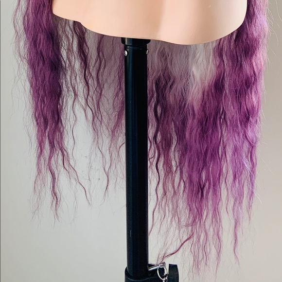 36” White Plum Synthetic Lace Front Wig for Cosplay & Events - Picture 7 of 11
